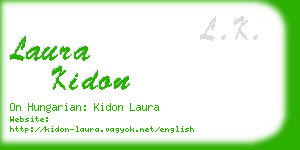 laura kidon business card
